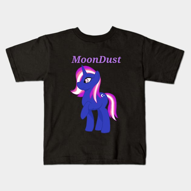 MoonDust pride pony Kids T-Shirt by Jade Wolf Art